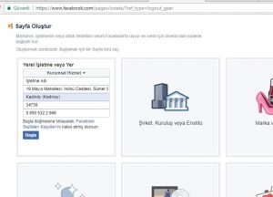 facebook sayfa oluşturma