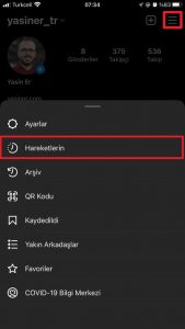 Instagram'da arama geçmişi