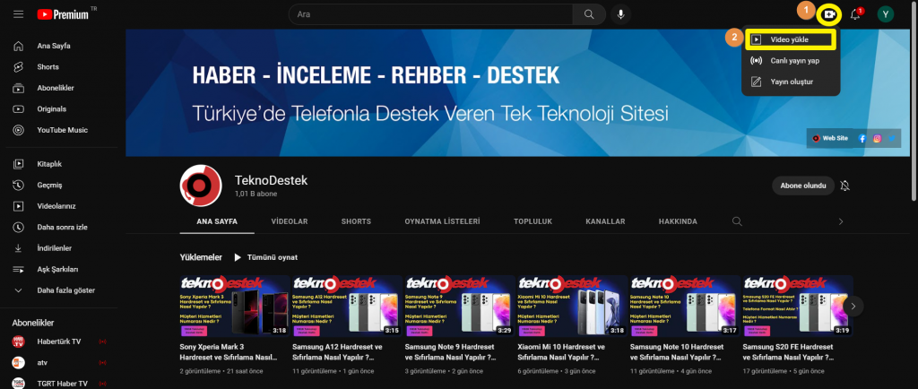 YouTube'a 4K video yükleme