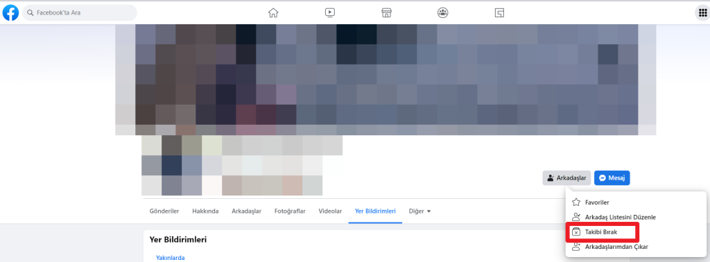 Facebook takip etme 2