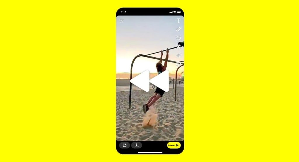 Snapchat'te Bir Video Ters Çevirme