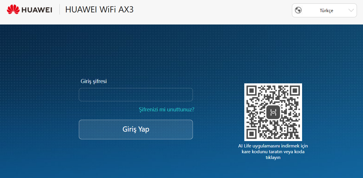 HUAWEI WiFi AX3 wifi şifre 