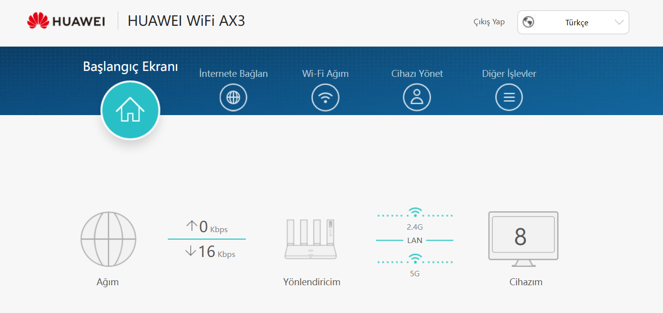 huawei modem şifre değiştirme