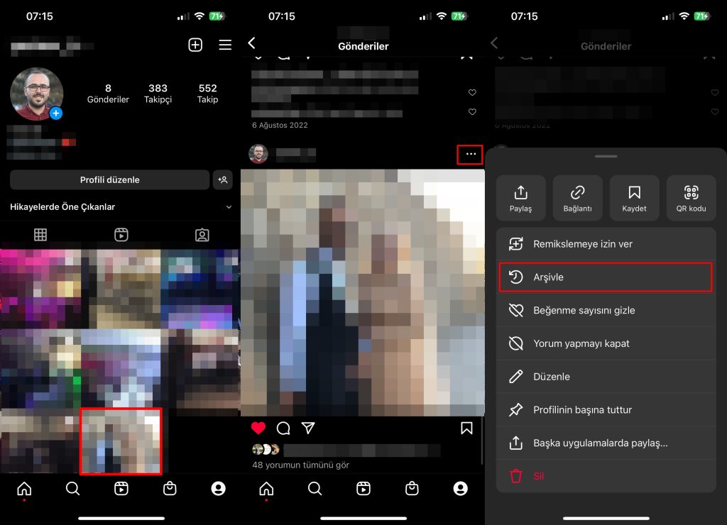 instagram fotoğraflarını gizleme