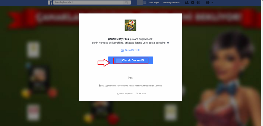 Facebook'ta Çanak Okey Plus