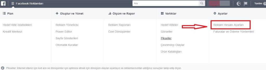 Reklam Hesap Ayarları 2