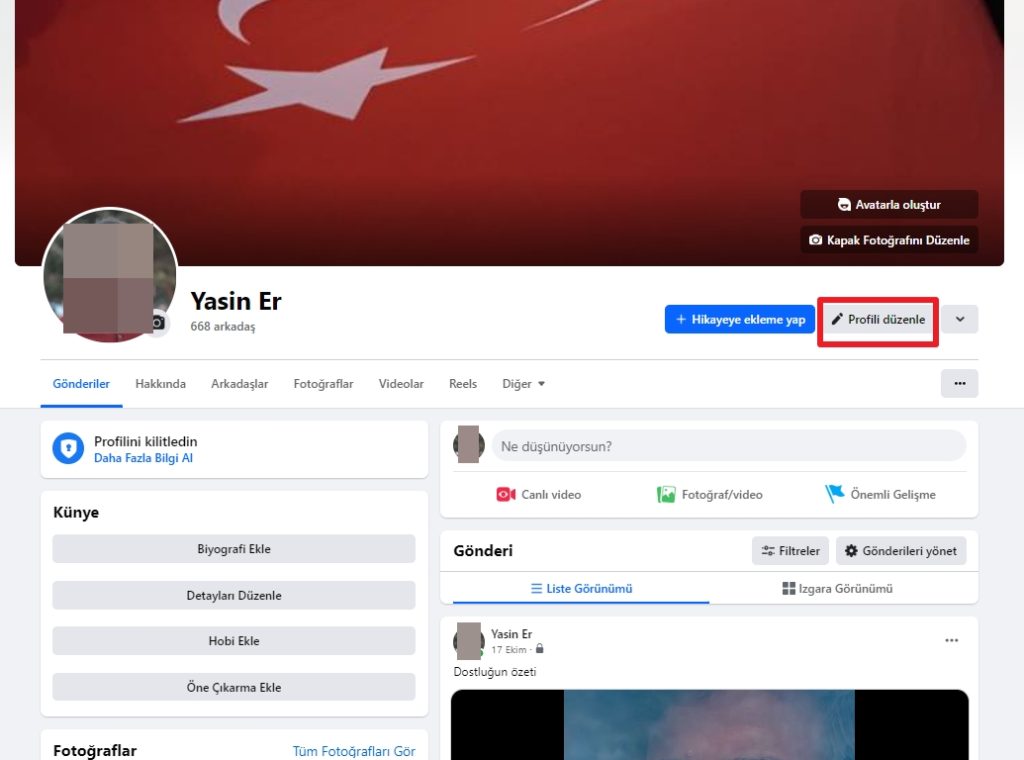 sayfa bilgilerini düzenleme