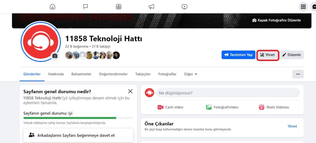 Sayfasında Yönetici Belirleme