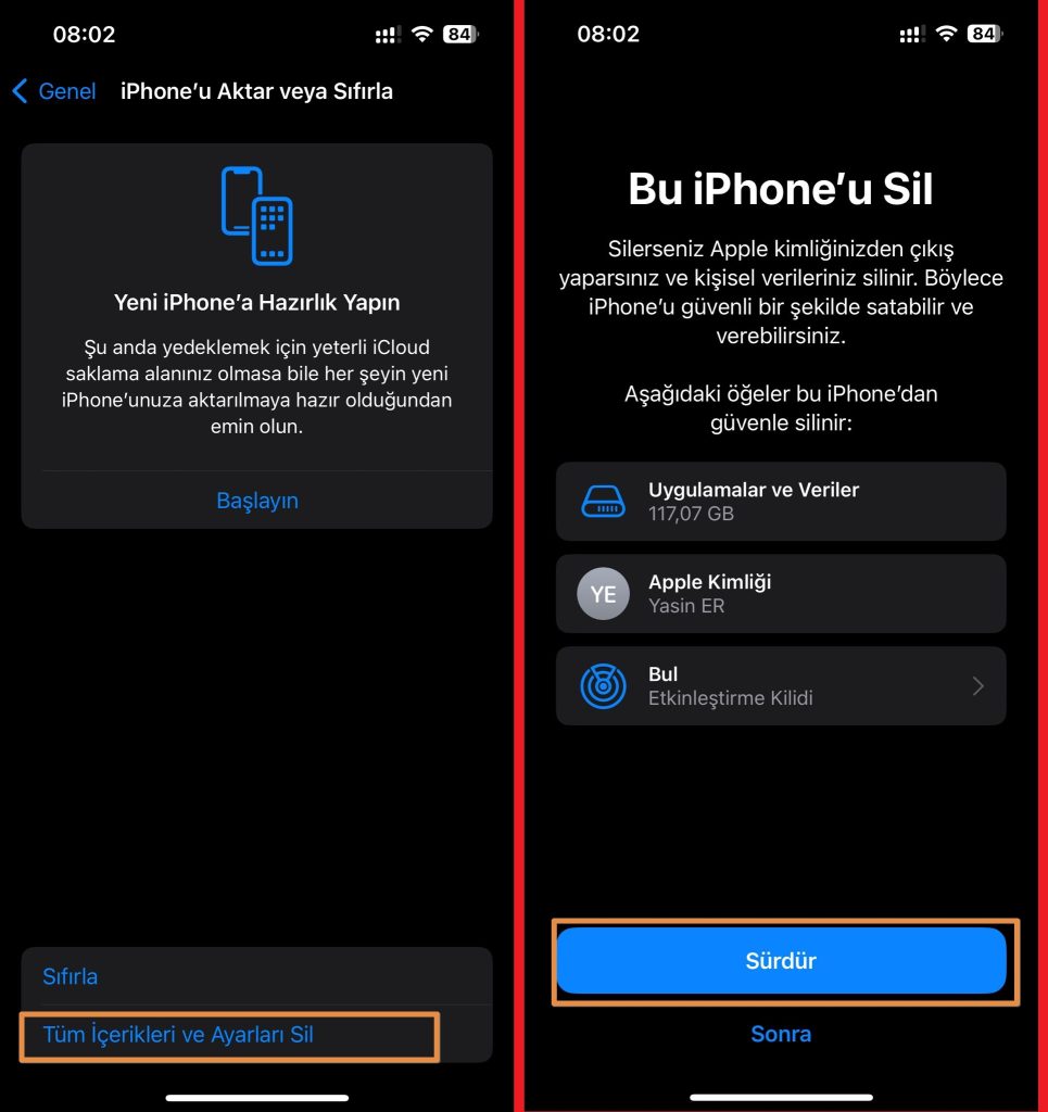 Fabrika Ayarlarına Sıfırlama 2